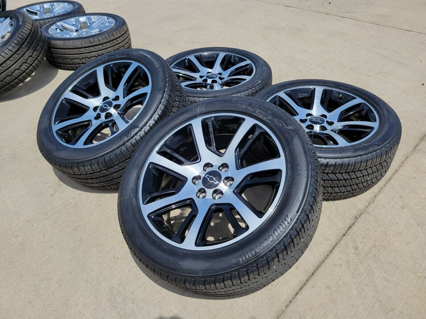22" Cadillac Escalade Platinum OEM 4738 black wheels rims tires NEW
