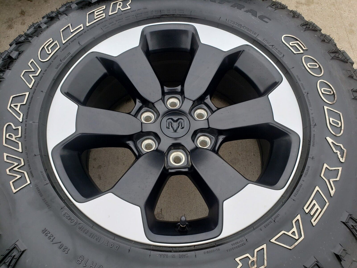 18" Dodge Ram 1500 Rebel Black OEM wheels rims 2671 DURATRAC A/T 2022 2023 2024