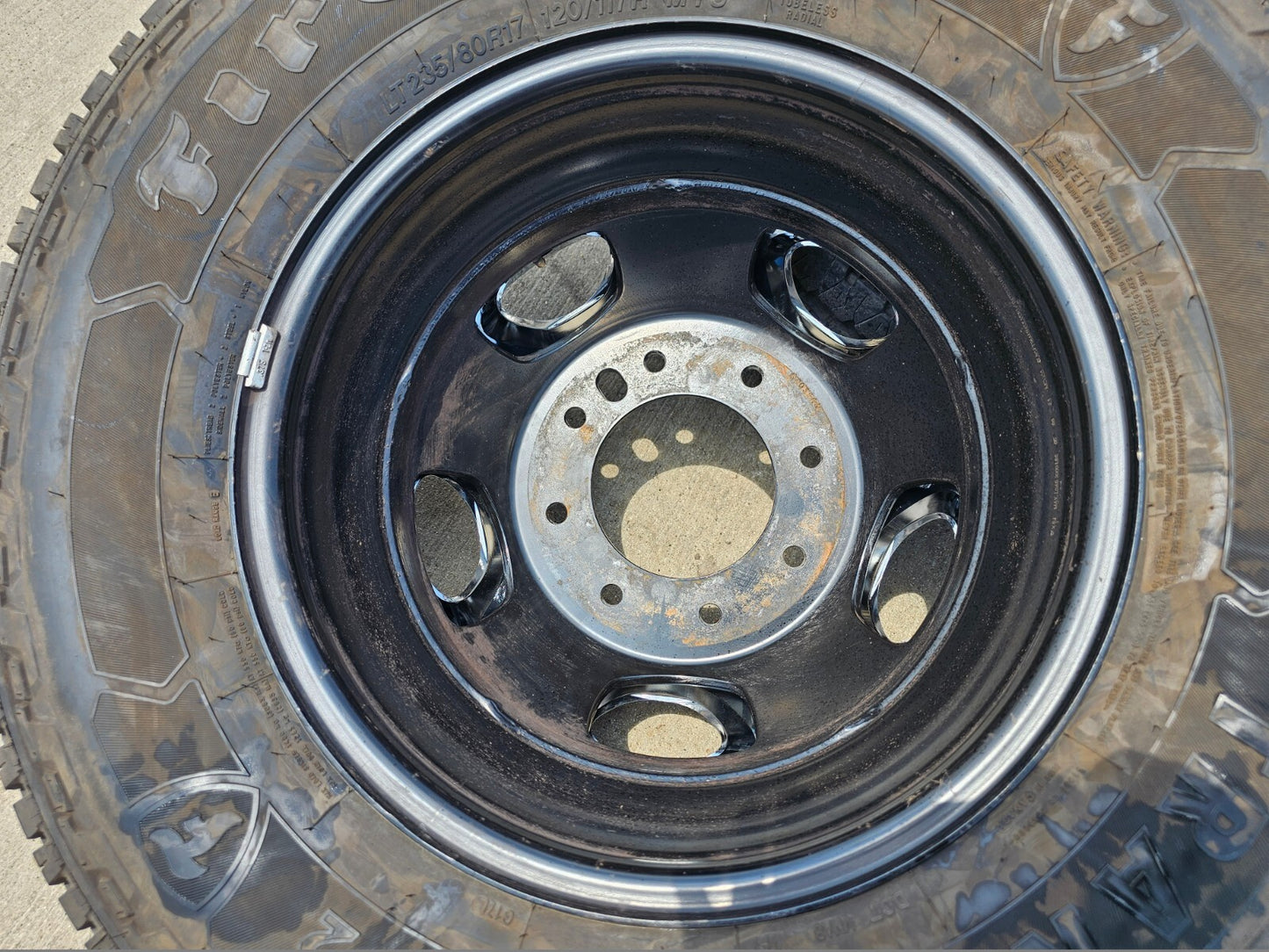 17" Dodge Ram 3500 Dually 8x200 wheels rims 2703 2704 OEM tires FIRESTONE A/T