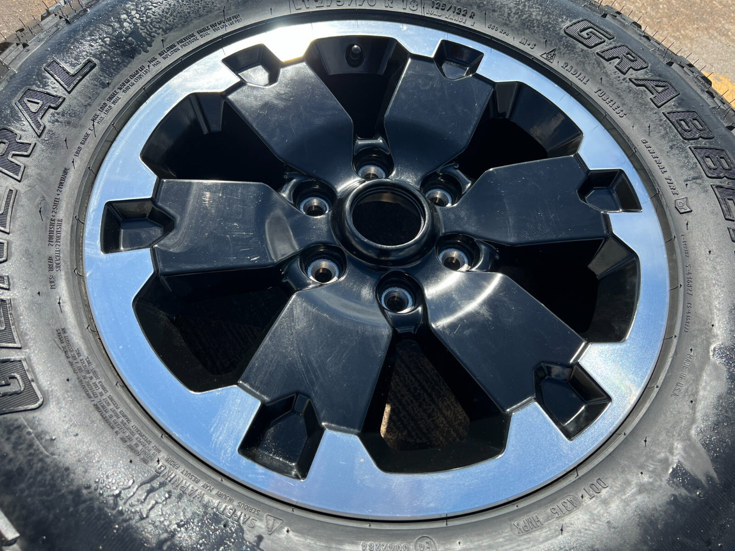(1) 18" Ford Bronco BADLANDS OEM black wheel rim 10282 Ranger Spare tire