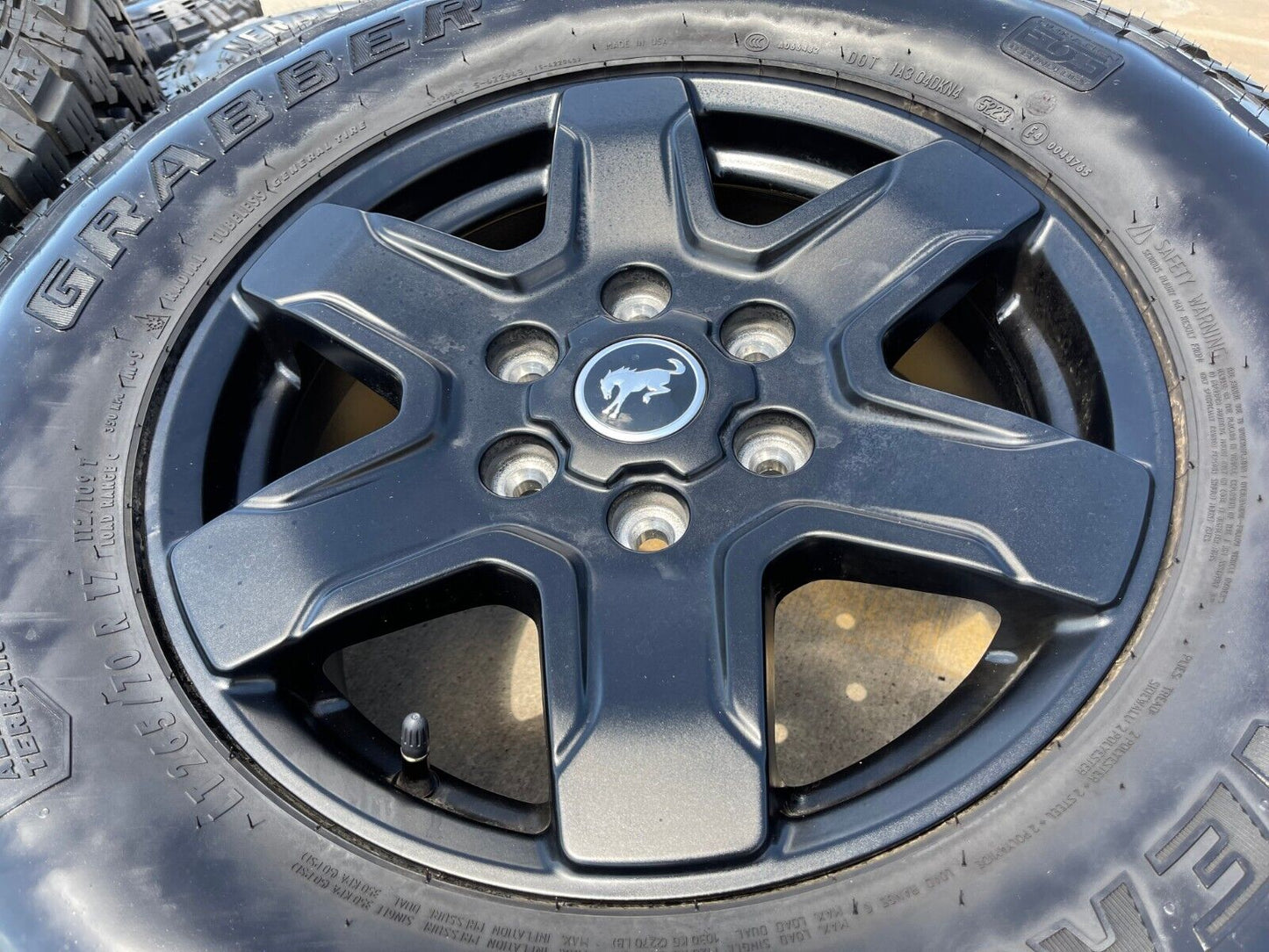 17" Ford Bronco wheels rims 95292 10383 SASQUATCH Ranger 2022 2023 2024 2025