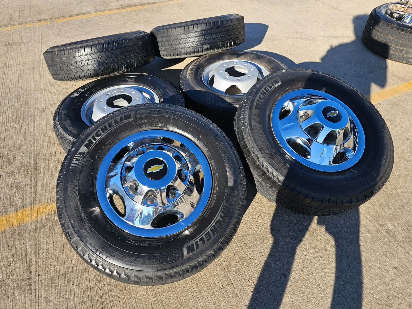 17" Chevy Silverado GMC Sierra 3500 Dually simulator rims wheels OEM 8094 tires