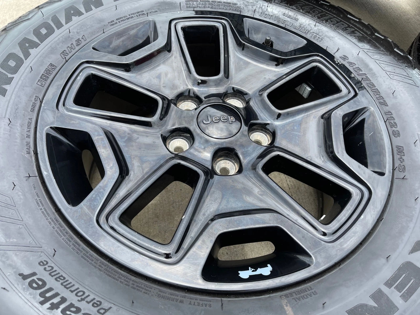 17" Jeep Wrangler Gladiator OEM wheels rims 9118 black tires NEW