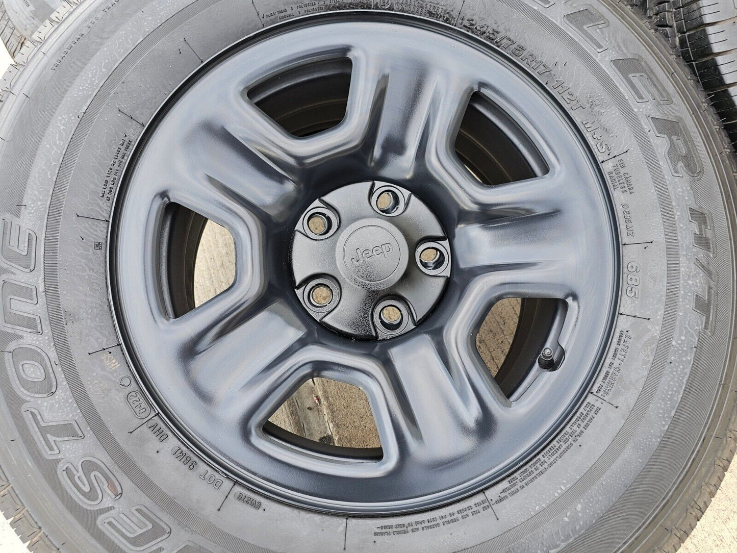 17" Jeep Wrangler Rubicon Sahara OEM wheels rims 9240 9220 black 2022 2023 2024