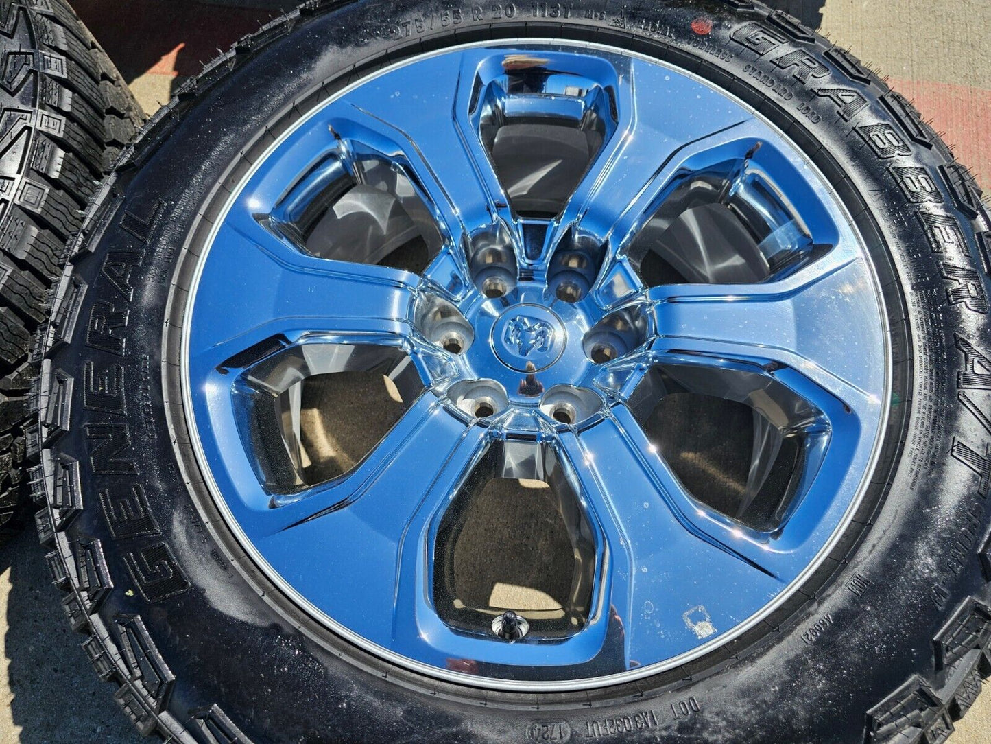 20" Dodge Ram 1500 OEM Laramie CHROME 2679 wheels rims tires 2023 2024 2025 NEW