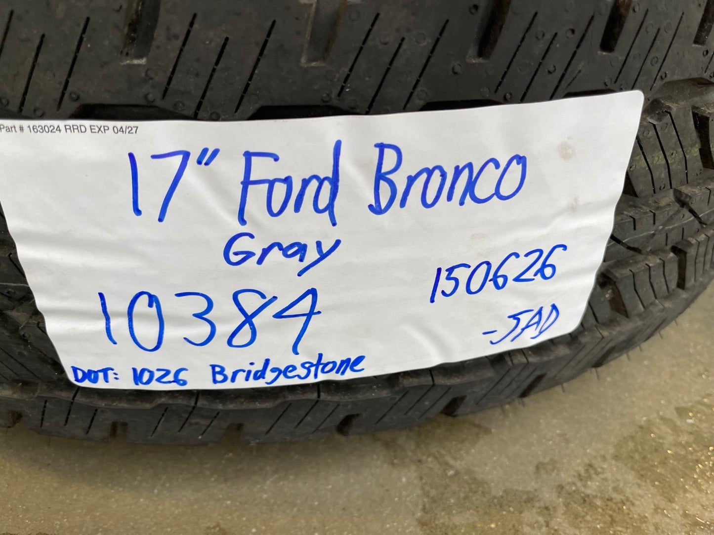 17" Ford Bronco Big Bend wheels rims 10384 OEM Ranger 2024 2025 2026 2027 NEW