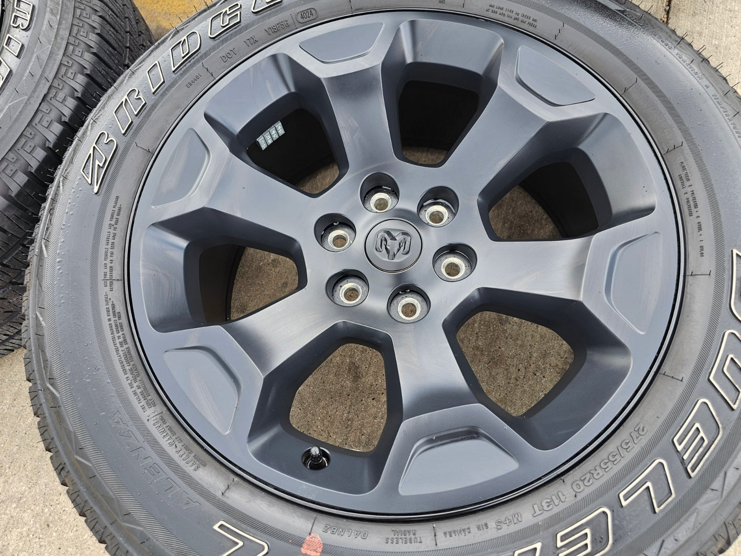 20" Dodge Ram 1500 OEM Laramie Black 2680 wheels rims tires 2022 2023 2024 2025