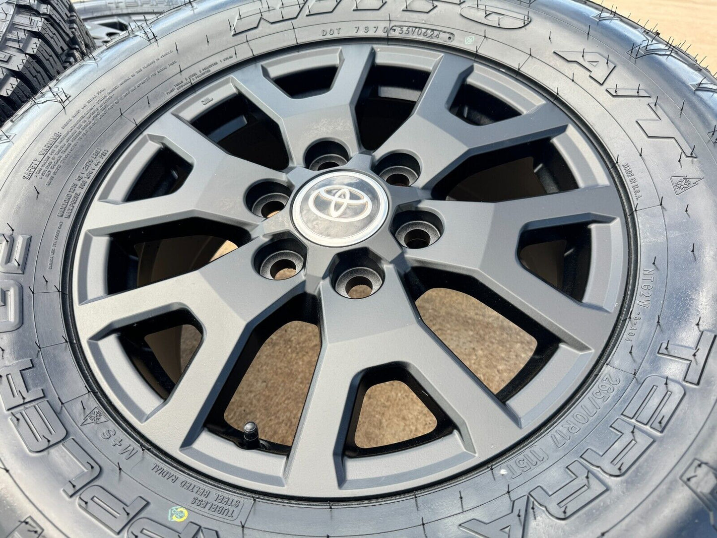 17" Toyota Tacoma 4Runner TRD Matte Black OEM wheels rims tires 2024 2025 NEW