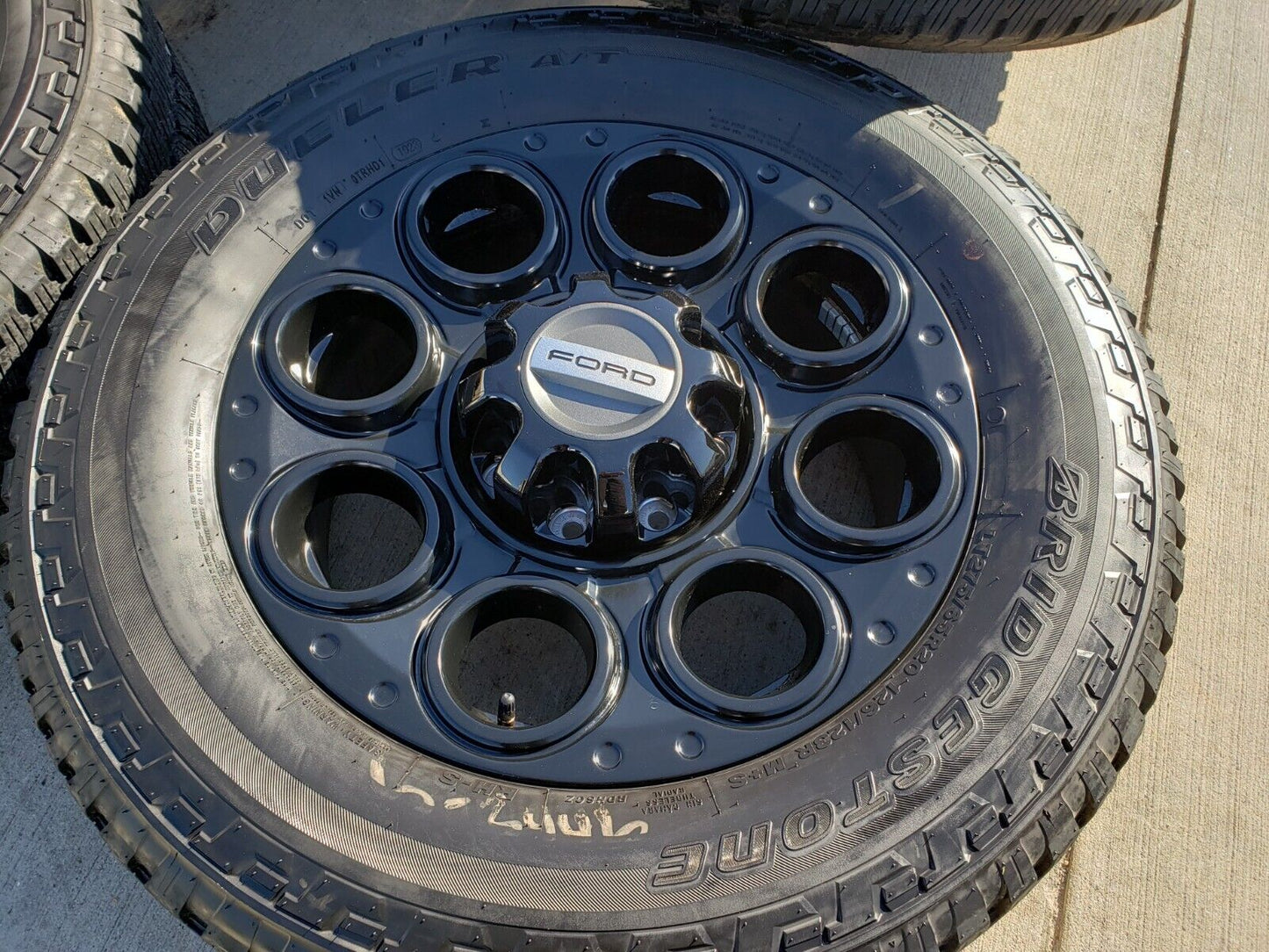 20" Ford F-250 F-350 OEM black TREMOR wheels rims 10299 tires BRIDGESTONE