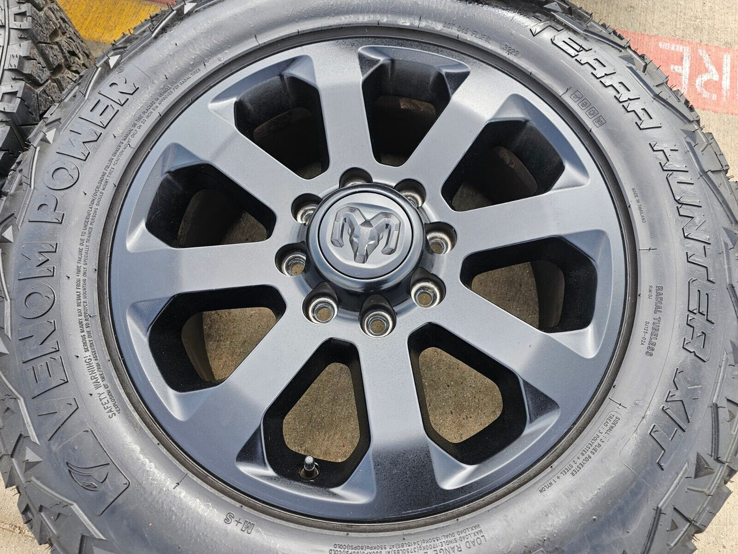 20" Dodge Ram 2500 3500 LARAMIE OEM 2700 2697 black wheels rims tires
