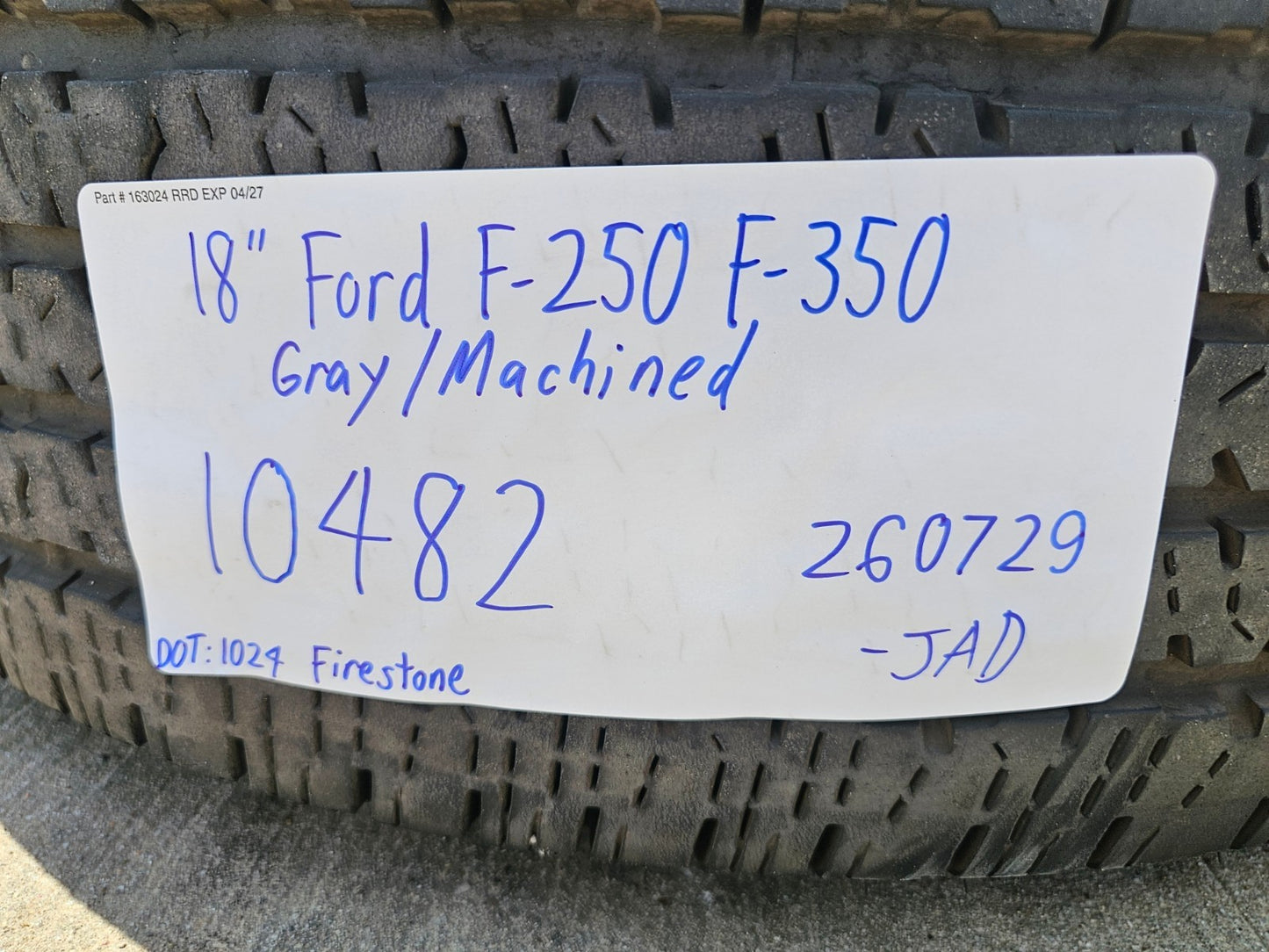 18" Ford F-250 F-350 OEM TREMOR rims wheels 10482 SET tires FIRESTONE H/T