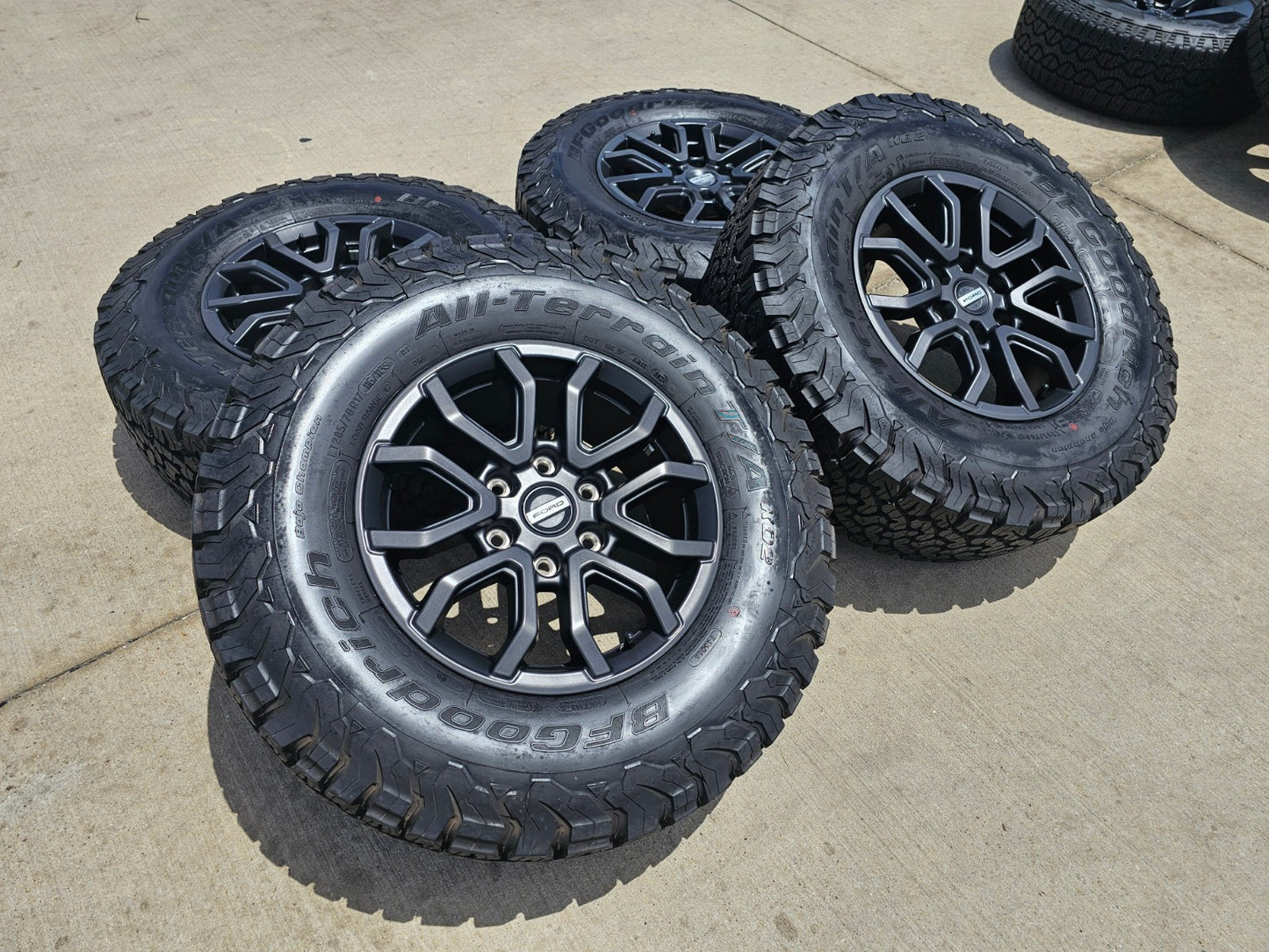17" Ford Ranger Raptor wheels rims Bronco 2023 2024 2025 2026 NEW BFG KO2 A/T
