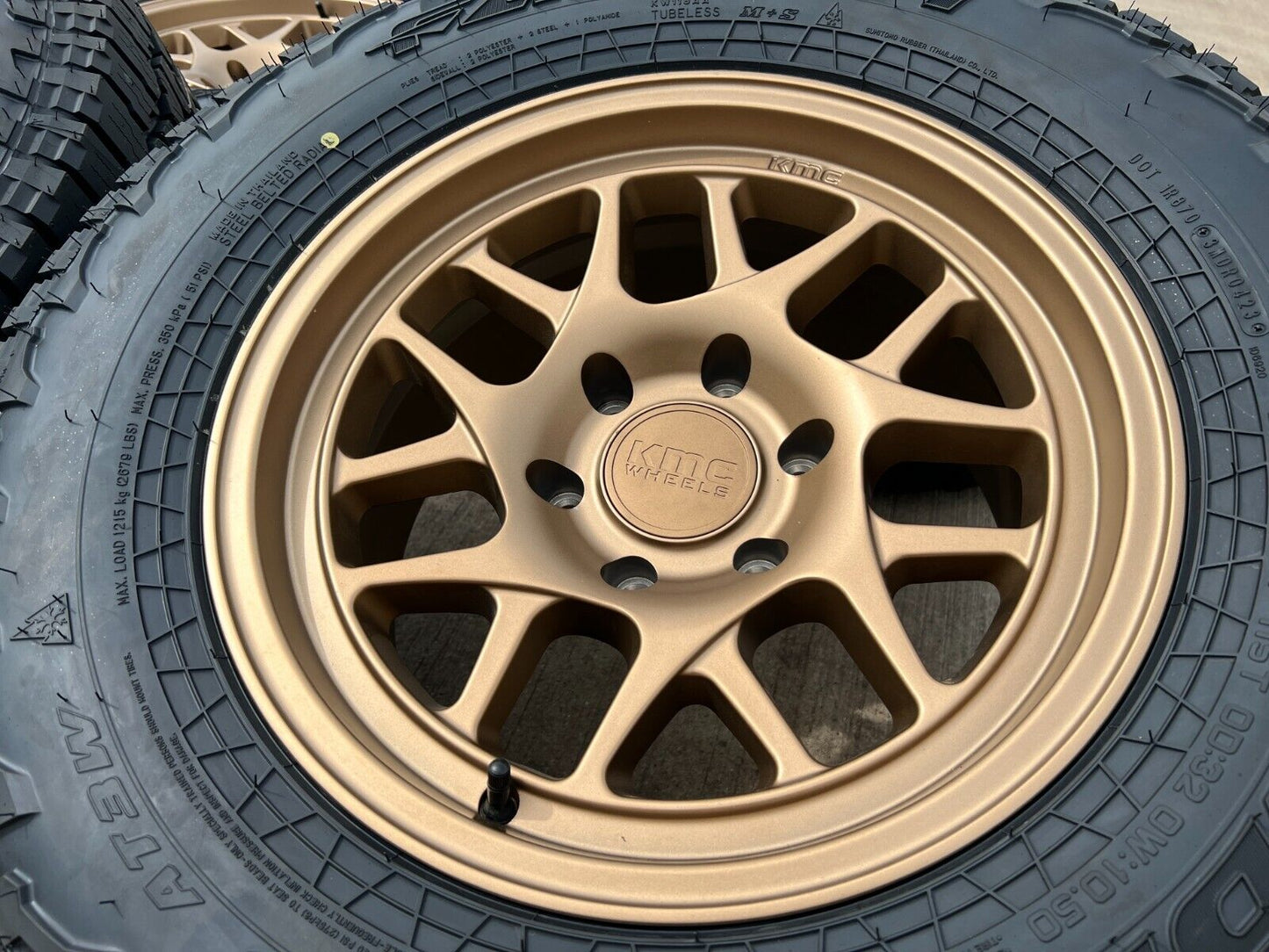 17x8.5 KMC KM717 Toyota Tacoma 4Runner TRD wheels rims BRONZE 2023 2024 NEW