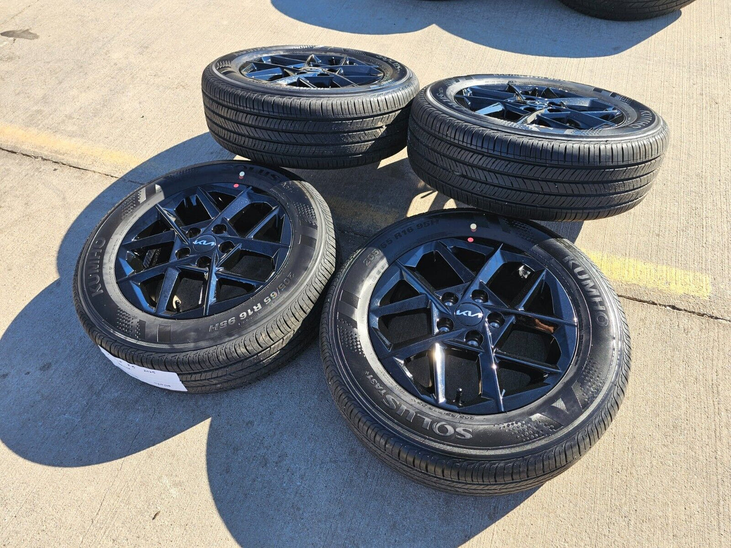 16" Kia K5 Black OEM wheels rims tires Stinger Forte Optima 2023 2024 2025 NEW