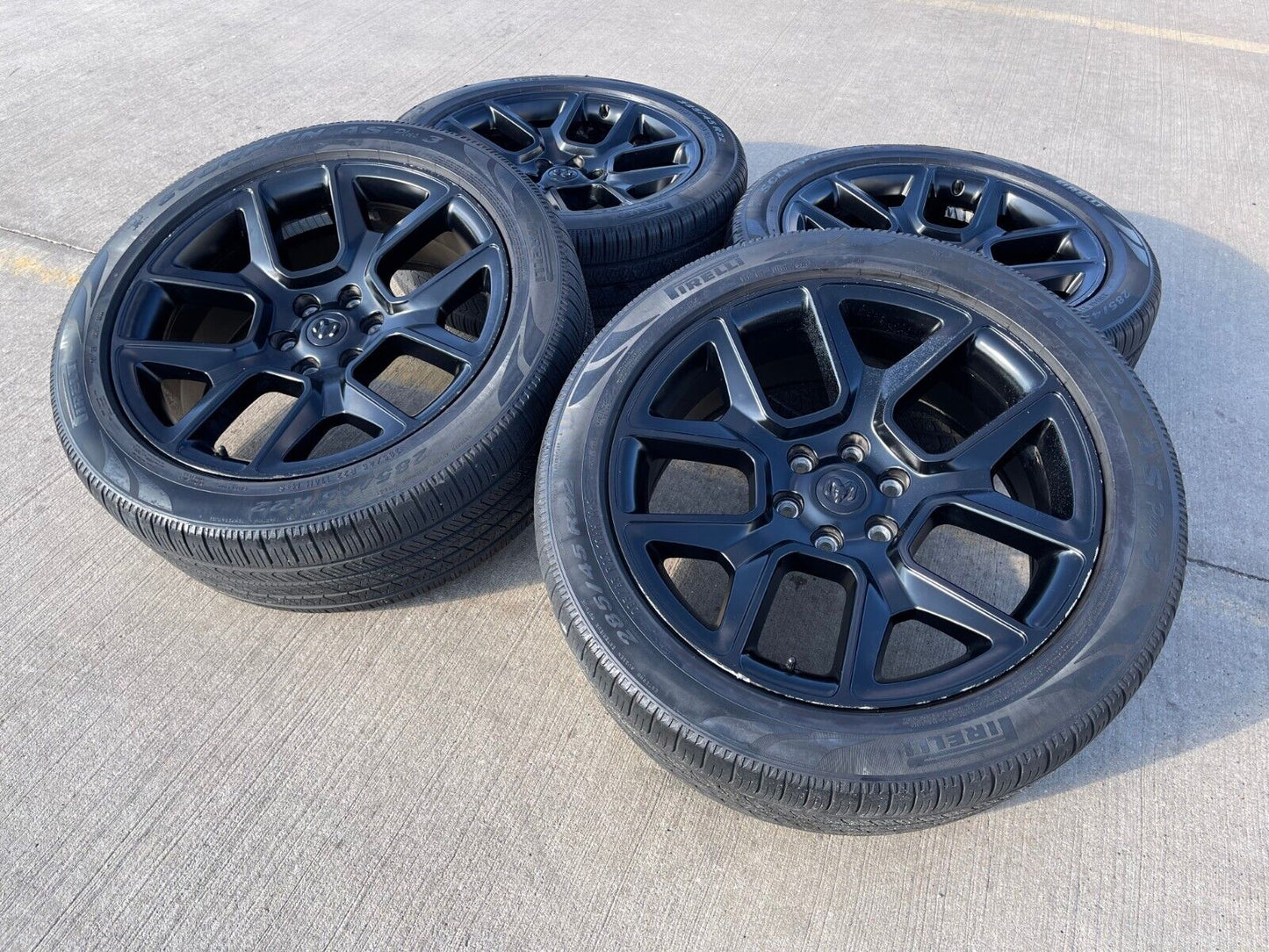 22" Dodge Ram 1500 OEM LIMITED Laramie wheels rims black 2725 2684 tires