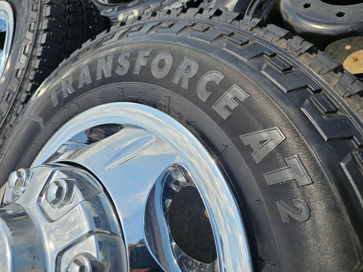 17" Dodge Ram 3500 Dually 8x200 wheels rims 2703 2704 OEM tires FIRESTONE A/T