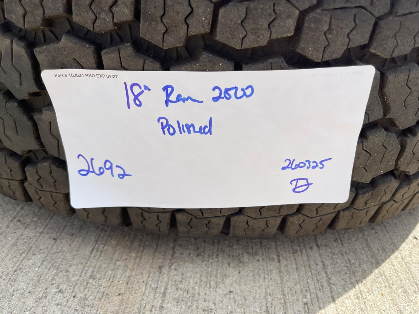 18" Ram 2500 3500 Laramie Power Wagon OEM wheels rims 2692 GOODYEAR A/T NICE