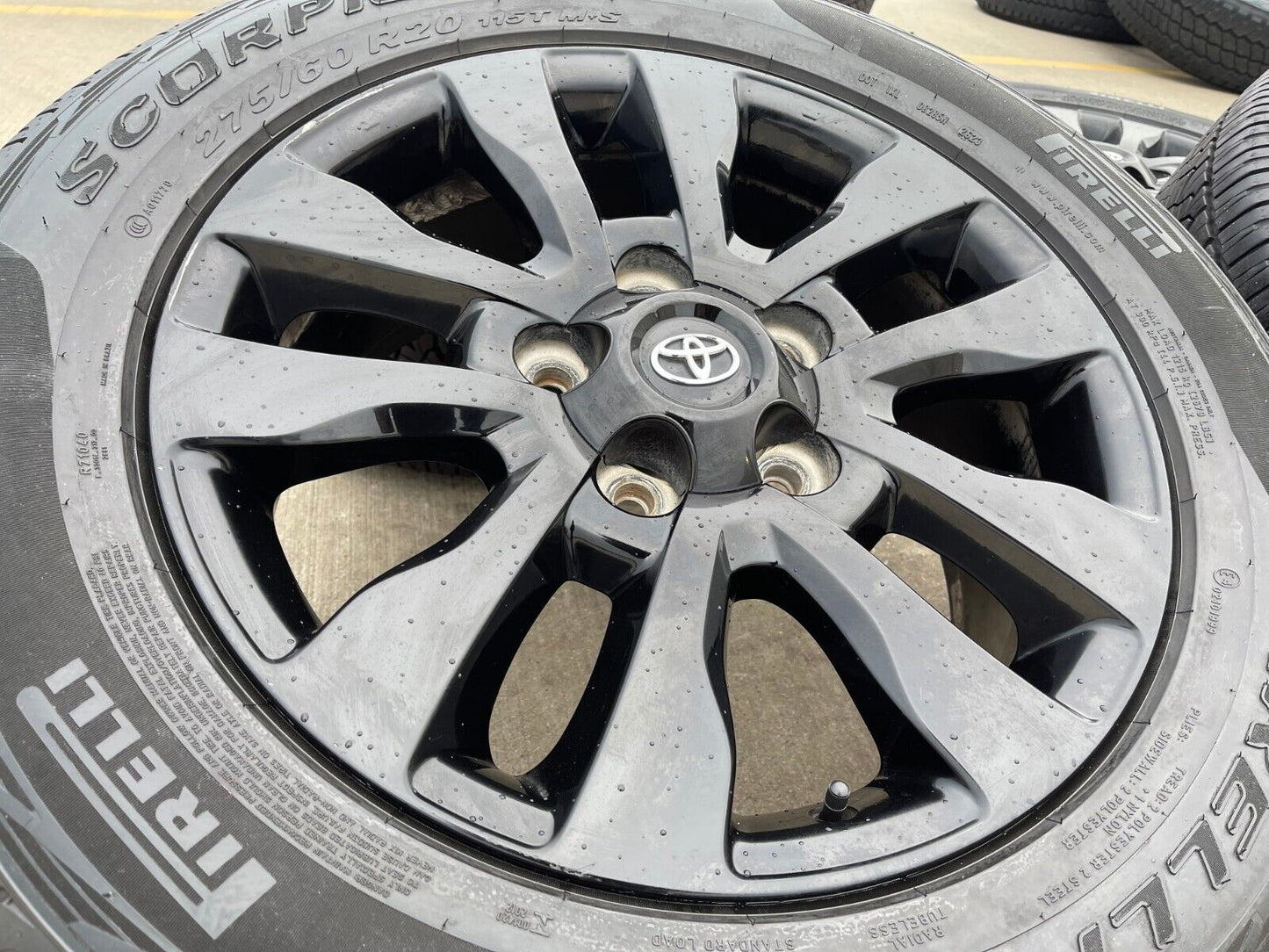 20" Toyota Tundra Sequoia Platinum OEM Black 5x150 ONLY rims 69533 tires