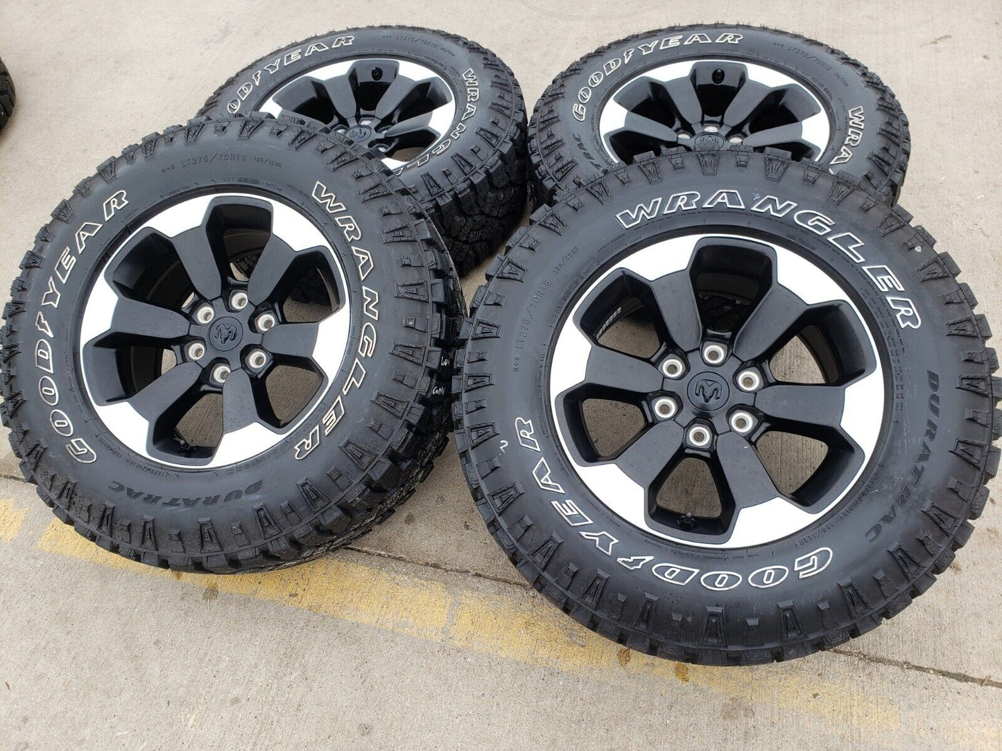18" Dodge Ram 1500 Rebel Black OEM wheels rims 2671 DURATRAC A/T 2022 2023 2024