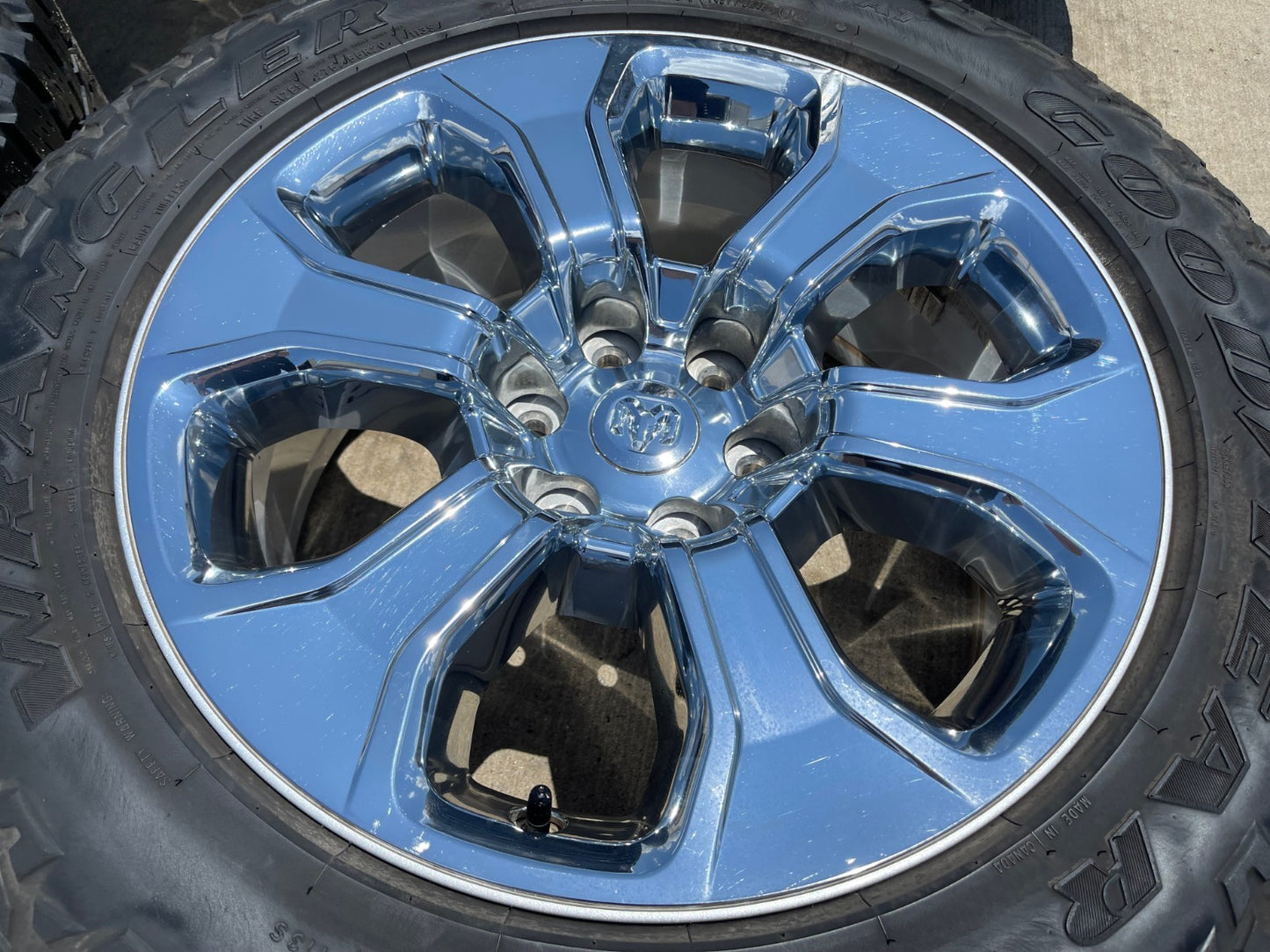 20" Dodge Ram 1500 OEM Laramie CHROME 2679 wheels rims tires GOODYEAR A/T