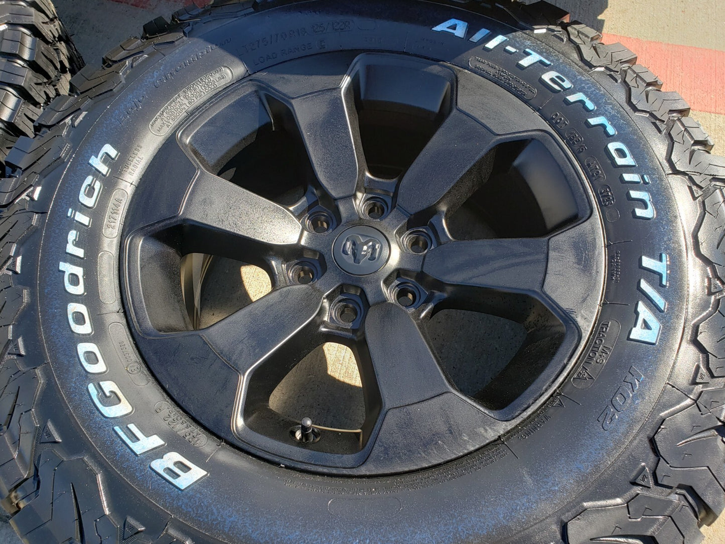 18" Dodge Ram 1500 Rebel Black OEM 2671 wheels rims NEW 33" BFG