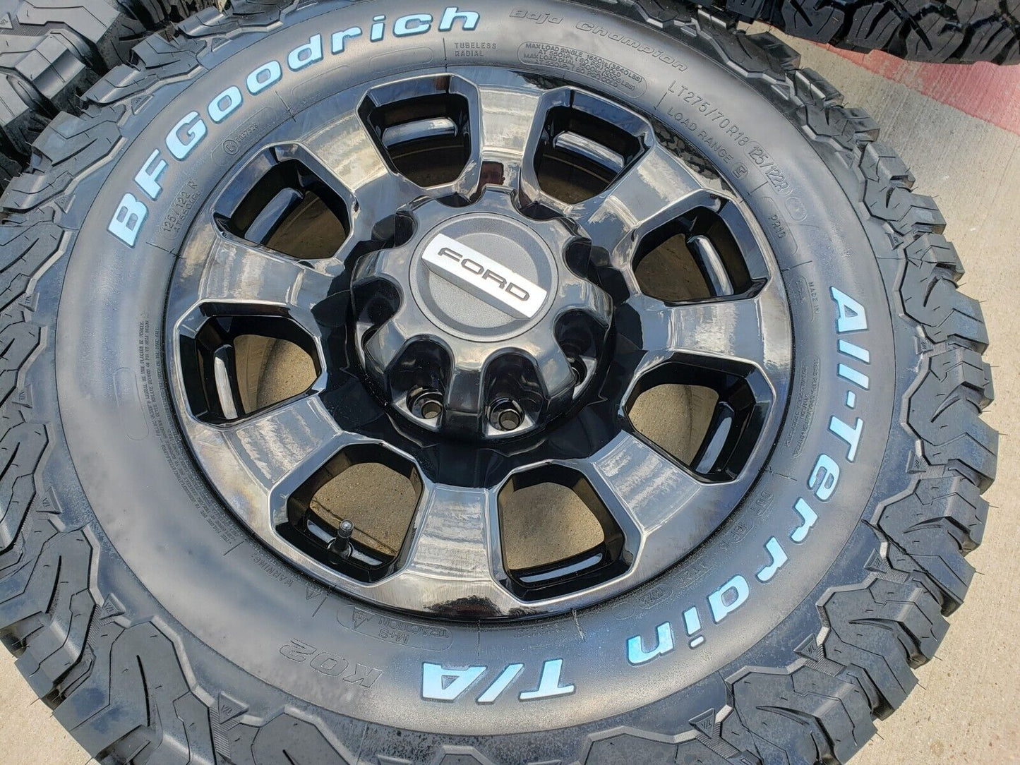 18" Ford F-250 F-350 TREMOR OEM wheels black 10481 tires BFG 2024 2025 NEW