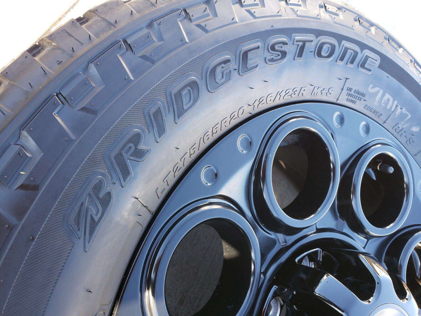 20" Ford F-250 F-350 OEM black TREMOR wheels rims 10299 tires BRIDGESTONE