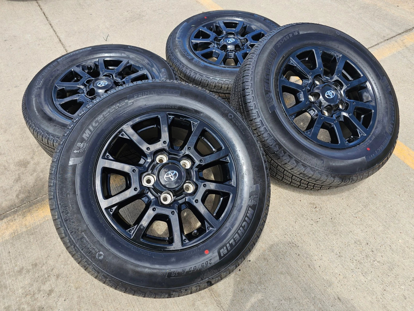 18" Toyota Tundra Sequoia TRD PRO black OEM wheels rims 75157 NEW MICHELIN