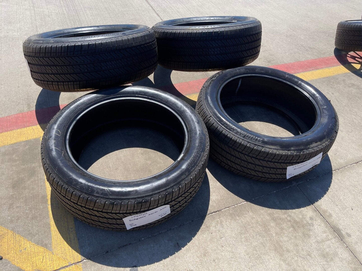 (4) 275/50/22 Bridgestone Dueler Alenza A/S02 tires 11H M+S NEW