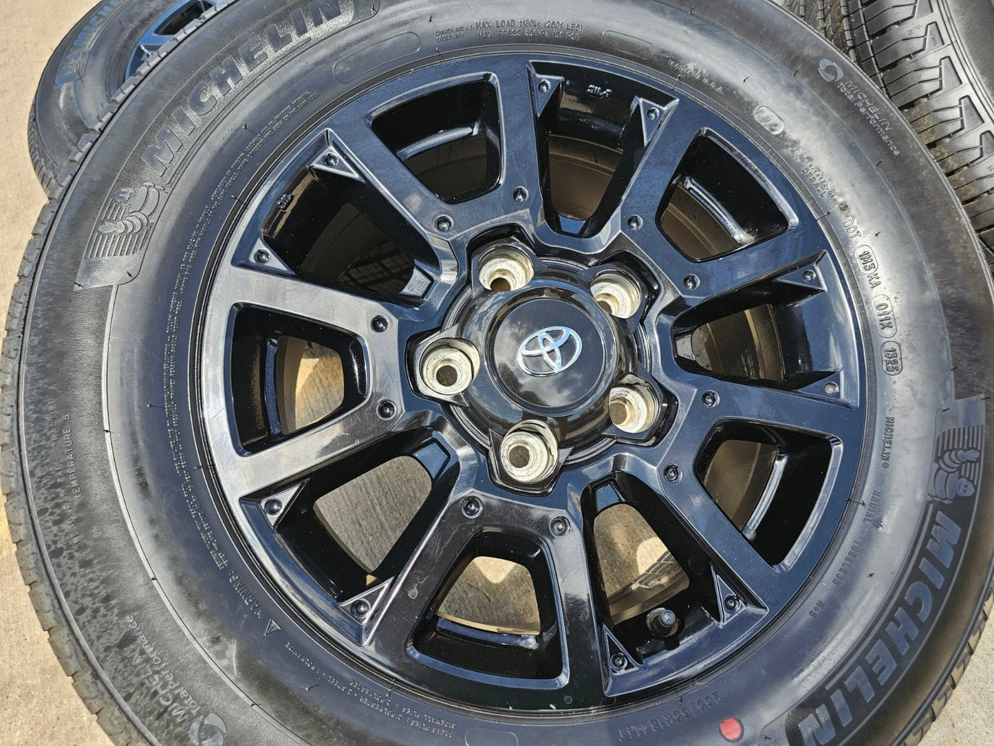 18" Toyota Tundra Sequoia TRD PRO black OEM wheels rims 75157 NEW MICHELIN