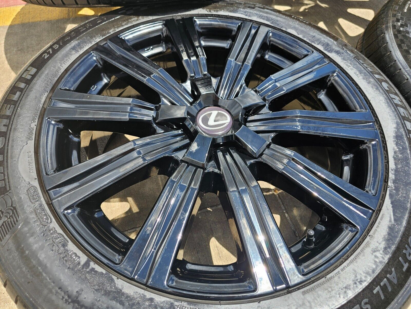21" Lexus LX570 Toyota Land Cruiser OEM 74341 black wheels rims tires