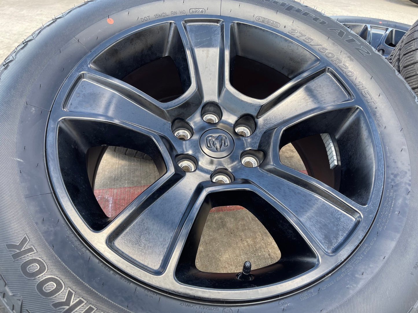 20" Dodge Ram 1500 OEM LIMITED Black 2676 2723 wheels rims NEW HANKOOK A/T2