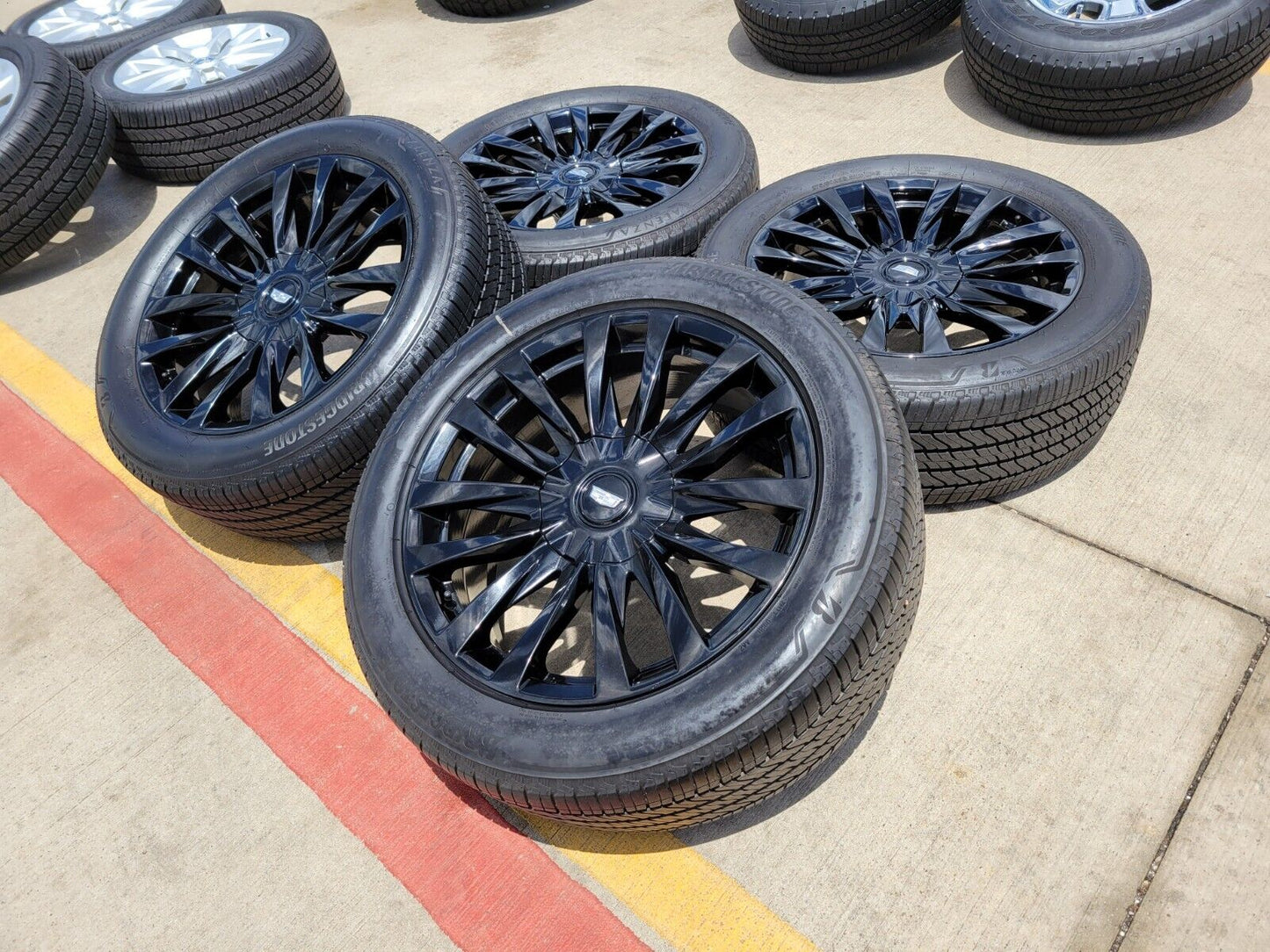 22" Cadillac Escalade OEM Black wheels rims 4873 95026 tires NEW