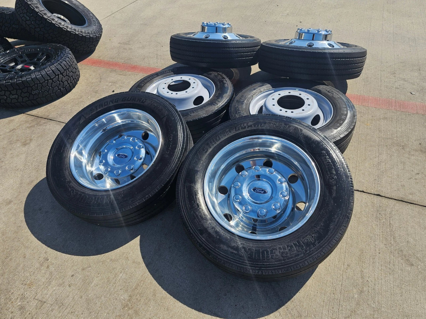 19.5" Ford F-450 Dually F-550 rims wheels RAM 4500 10x225 OEM tires HERCULES