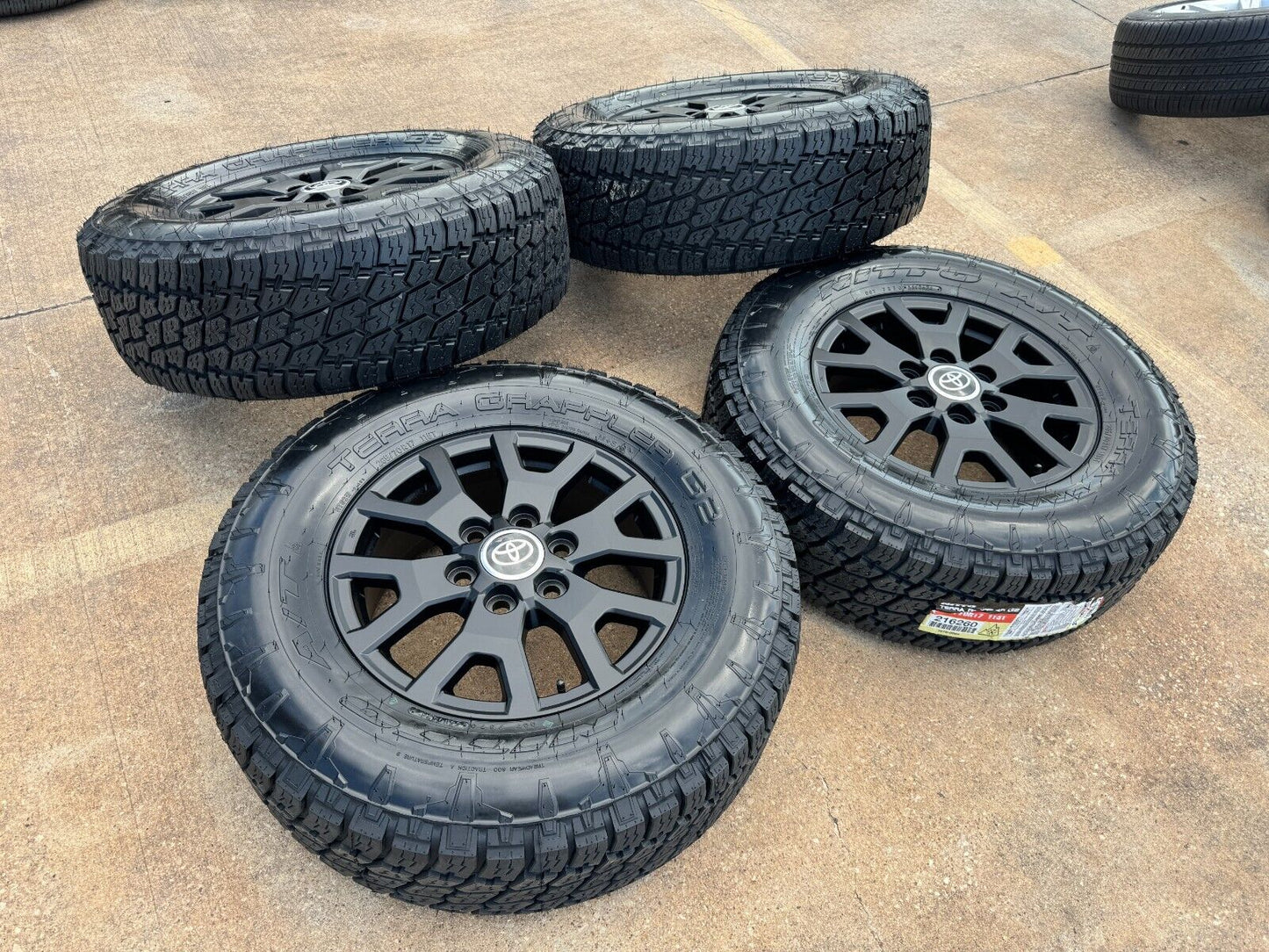 17" Toyota Tacoma 4Runner TRD Matte Black OEM wheels rims tires 2024 2025 NEW