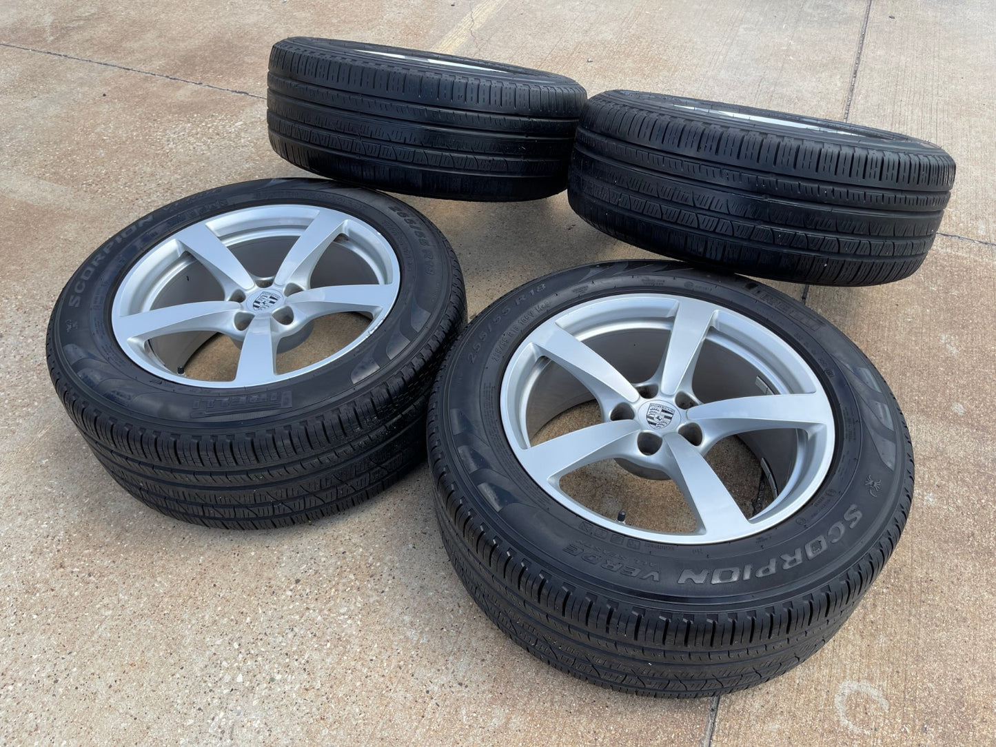 18" Porsche Macan OEM silver wheels rims 67519 67521 2020 2021 2022 2023 2024