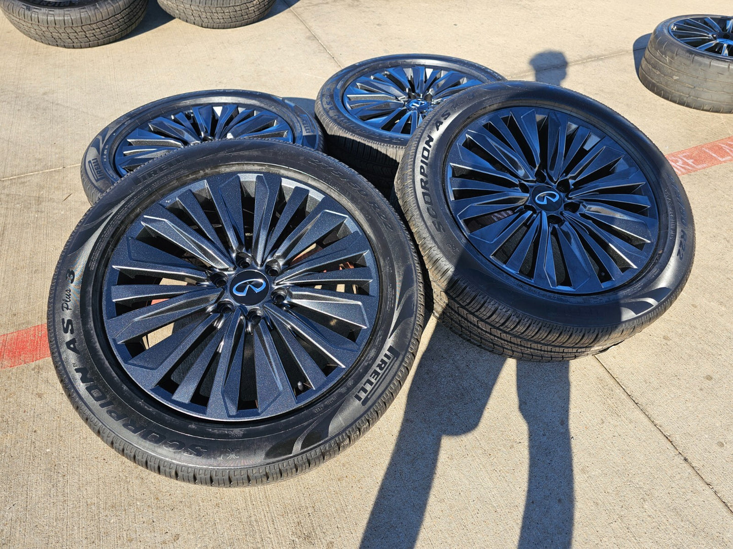 22" Infiniti QX80 QX56 Nissan Titan Armada OEM wheels rims tires 2024 2025 NEW