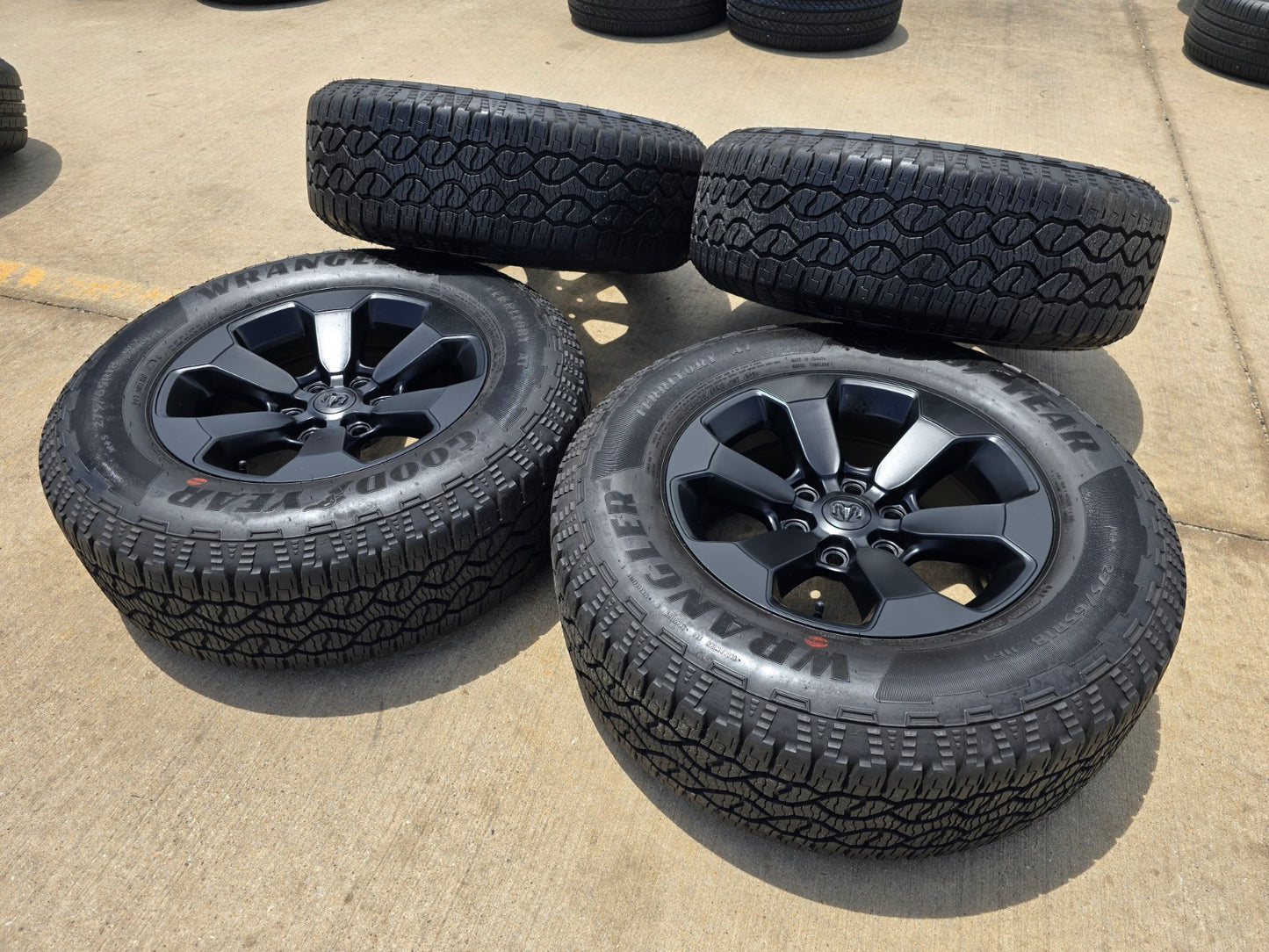 18" Dodge Ram 1500 Rebel Black OEM wheels rims 2671 tires 2023 2024 2025 NEW