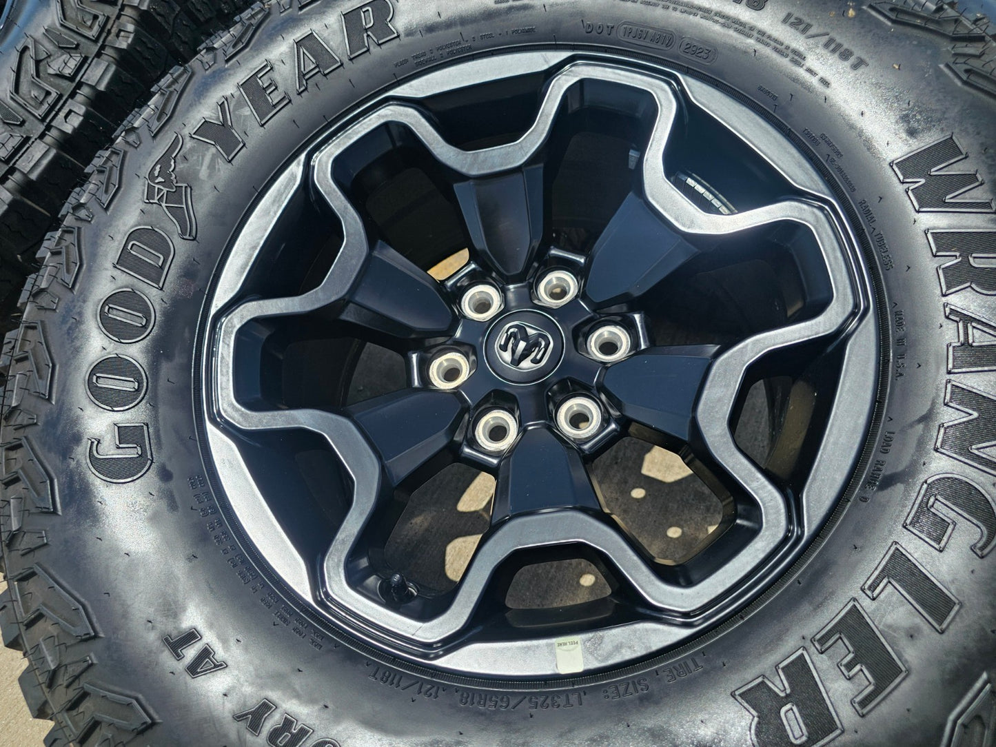 18" Dodge Ram 1500 TRX RHO Black OEM 66002 wheels rims TERRITORY M/T 35"