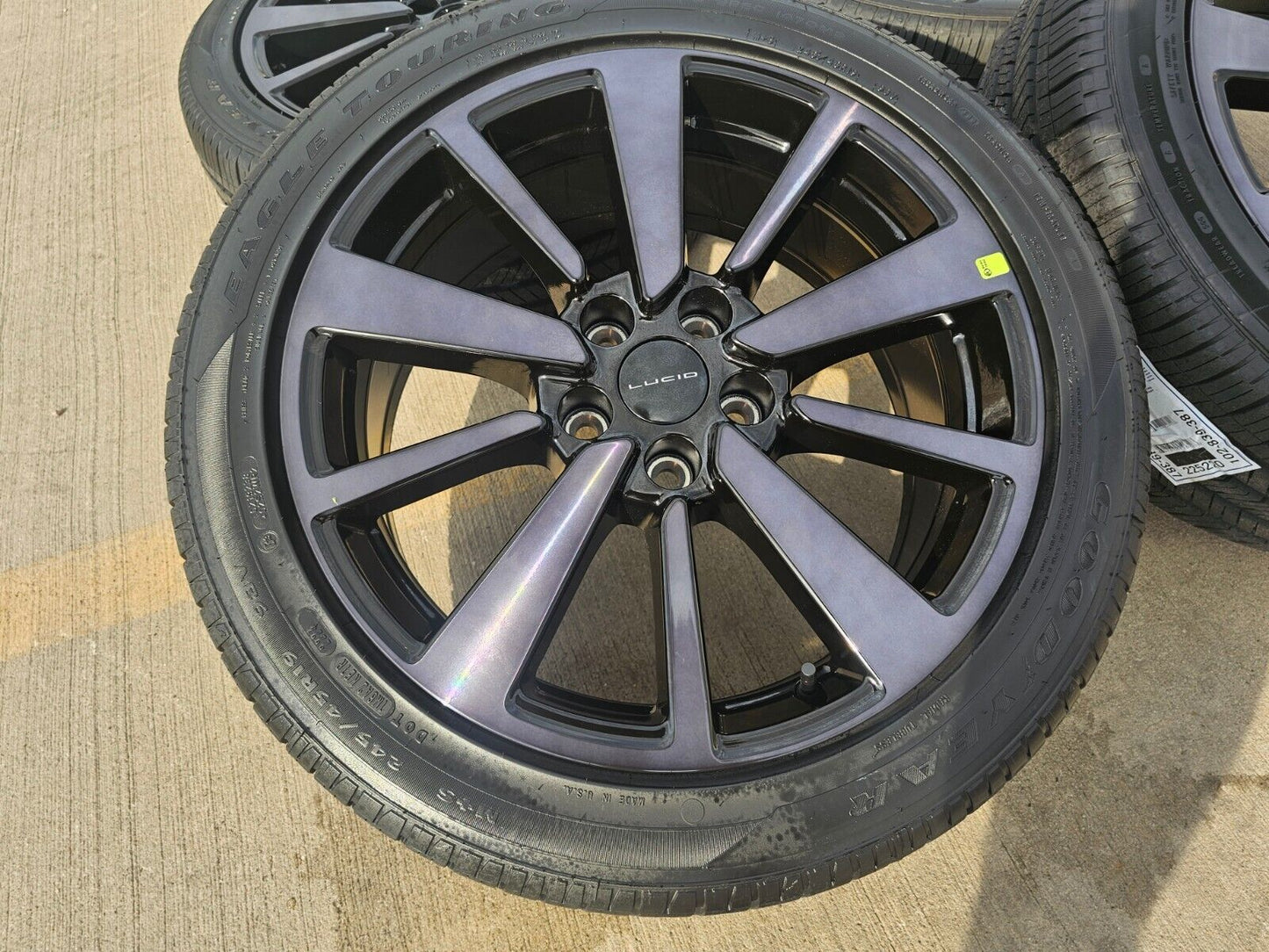 19" Lucid Air OEM Grand Touring black wheels rims tires 5x120 2023 2024 2025 NEW