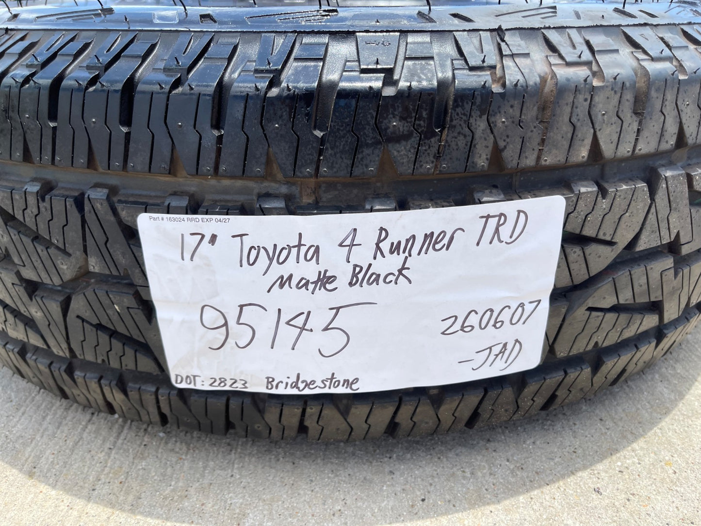 17" Toyota Tacoma 4Runner OEM wheels rims black SET TRD FJ BRIDGESTONE A/T NEW
