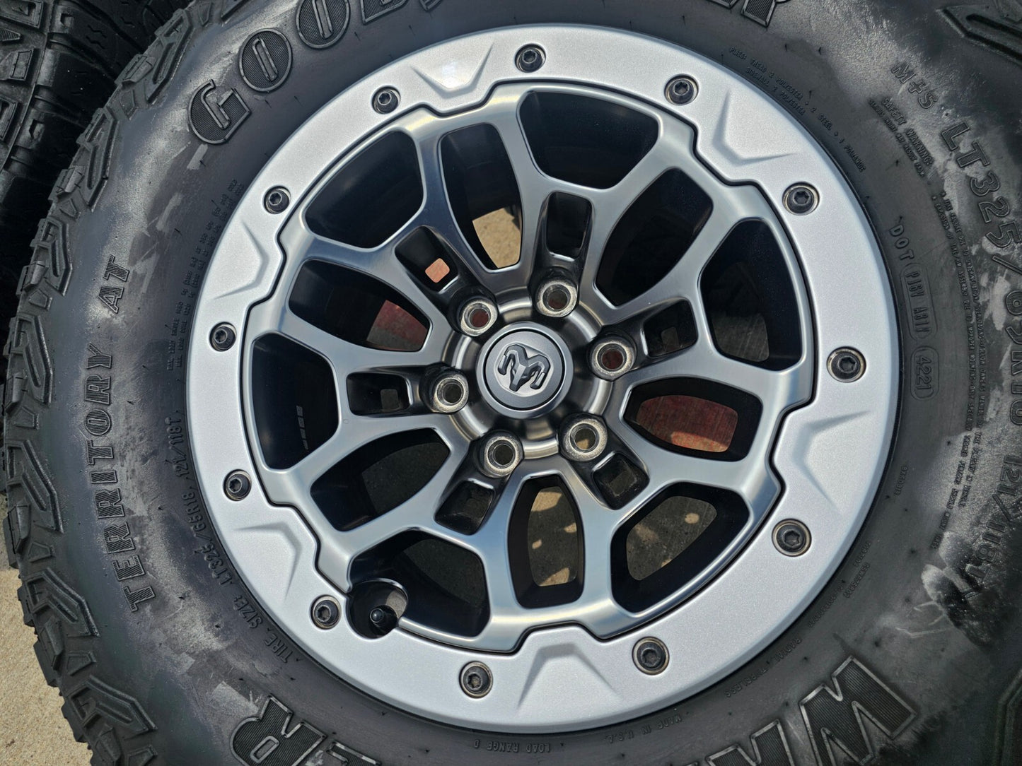 18" Dodge Ram 1500 RHO TRX Beadlock OEM wheel rim 2735 tires 2023 2024 2025