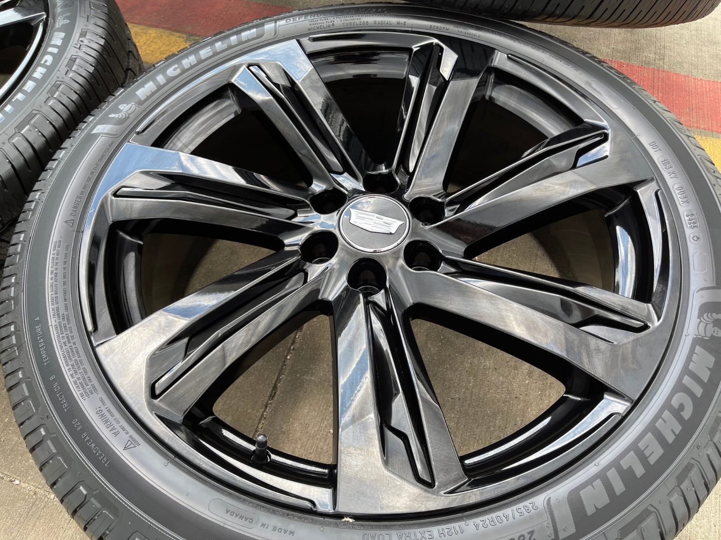 24" Cadillac Escalade V OEM wheels rims black tires 2024 2025 2026 NEW MICHELIN
