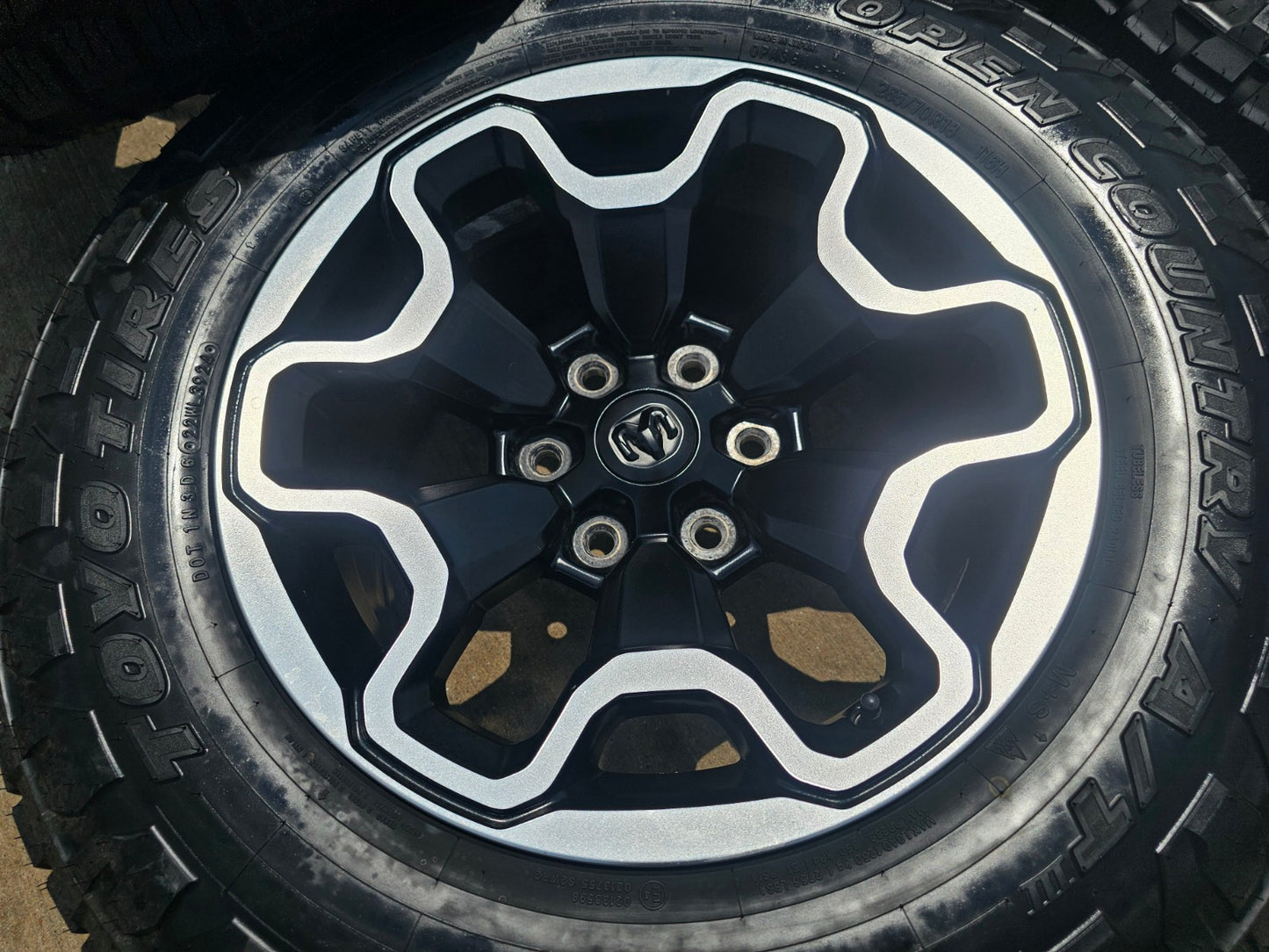 18" Dodge Ram 1500 TRX Black OEM 66002 wheels rims tires TOYO