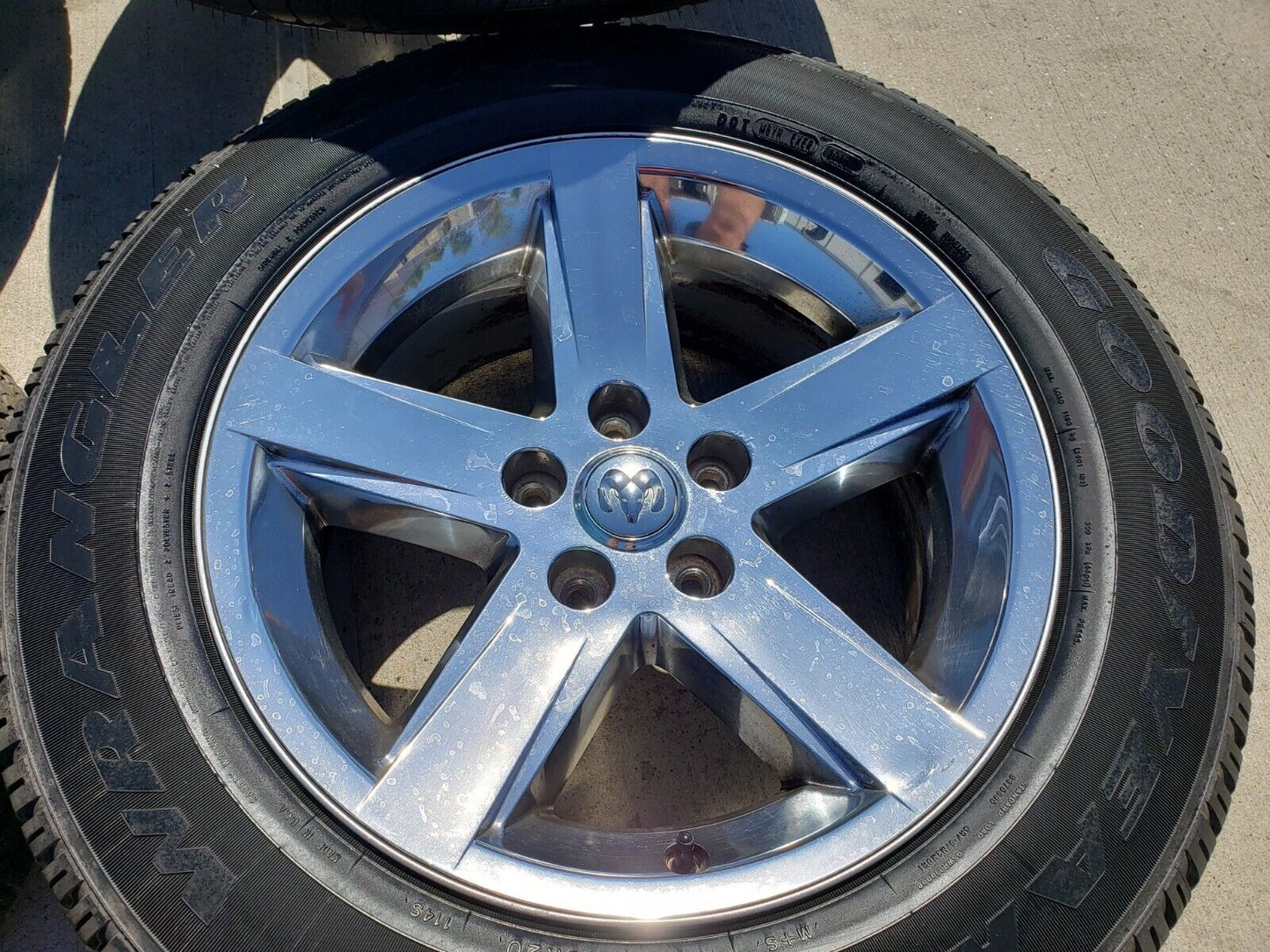 20" Dodge Ram 1500 OEM wheels rims 2364 chrome tires GOODYEAR