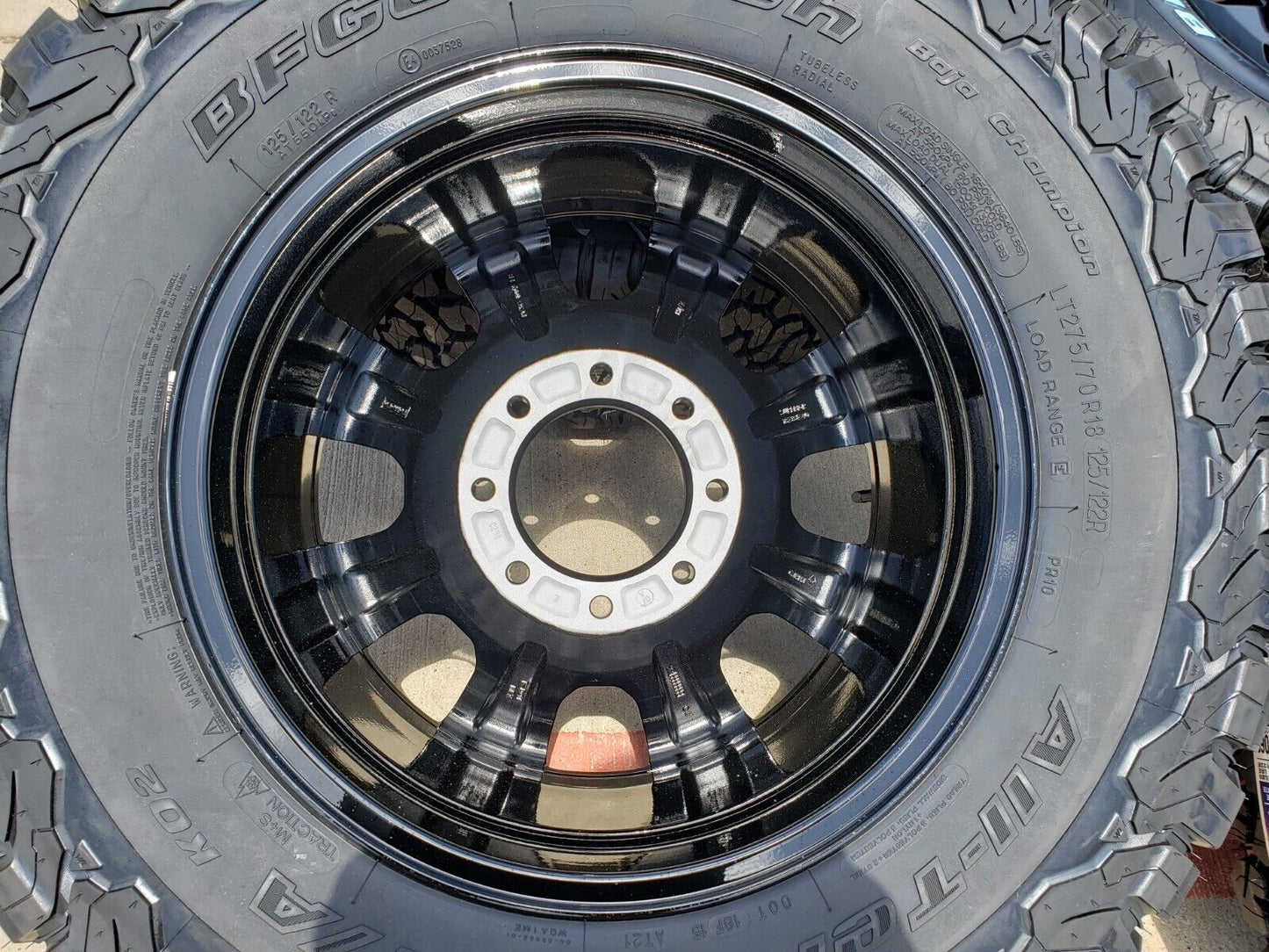 18" Ford F-250 F-350 TREMOR OEM wheels black 10481 tires BFG 2024 2025 NEW