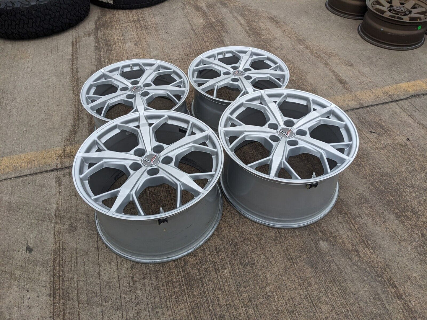 19" + 20" Chevy Corvette C8 OEM rims 14011 14012 2022 2023 2024 2025 NEW