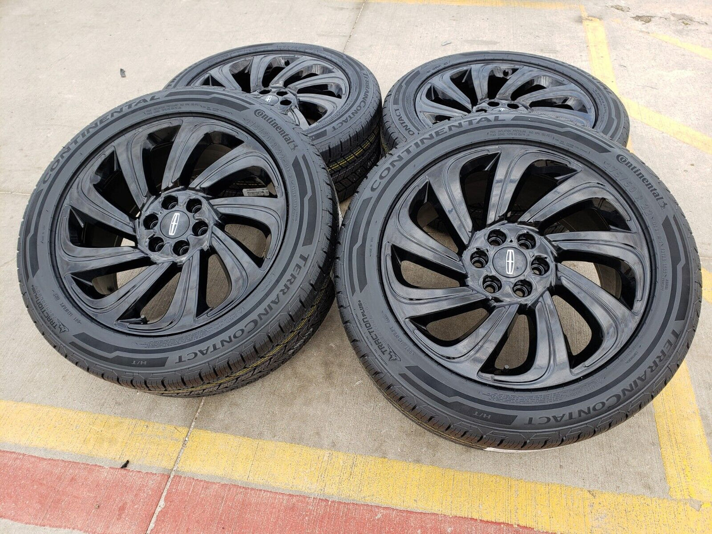 22" Lincoln Navigator OEM rims wheels 10497 Black Label tires NEW