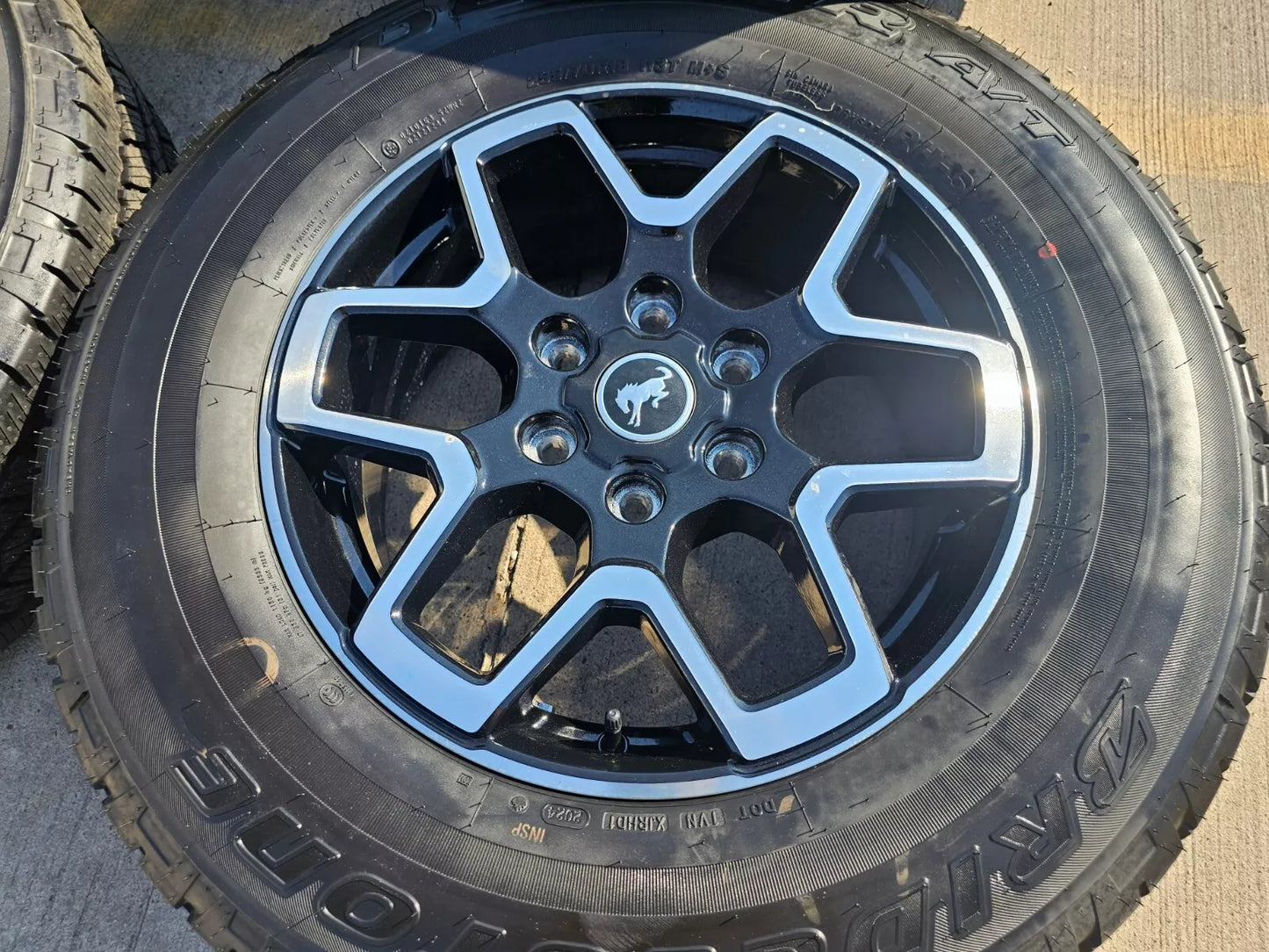 18" Ford Ranger Bronco wheels rims tires black 95213 tires 2023 2024 2025 NEW