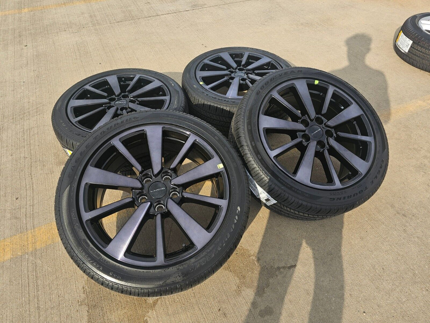 19" Lucid Air OEM Grand Touring black wheels rims tires 5x120 2023 2024 2025 NEW